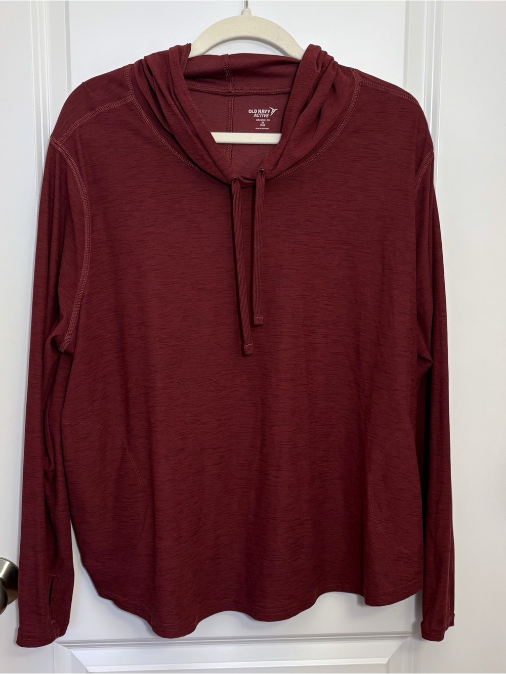 Old Navy Women’s Breathe Hooded Long-Sleeve Active Shirt, 2X